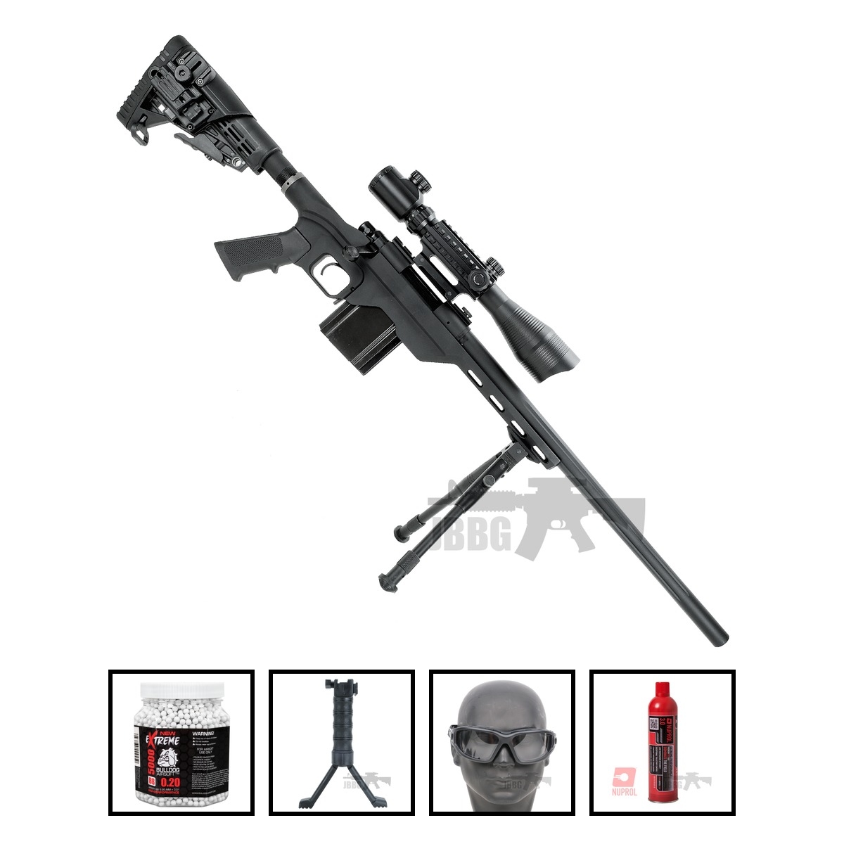 King Arms MDT LSS Tactical Gas Rifle Limited Edition Bundle Offer Set
