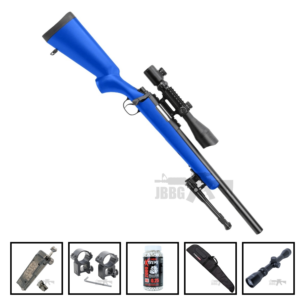 MB02A Bundle Offer Airsoft Sniper Rifle Blue