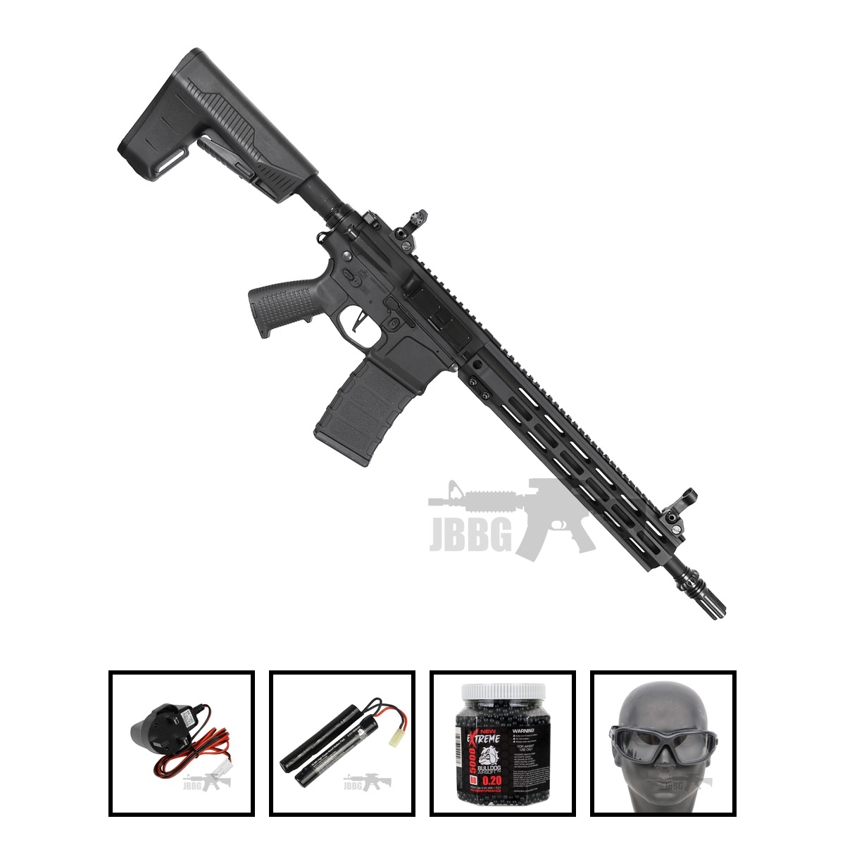 Nemesis Gen2 LS12 M4 AEG Carbine Airsoft Gun Classic Army Bundle Offer Set