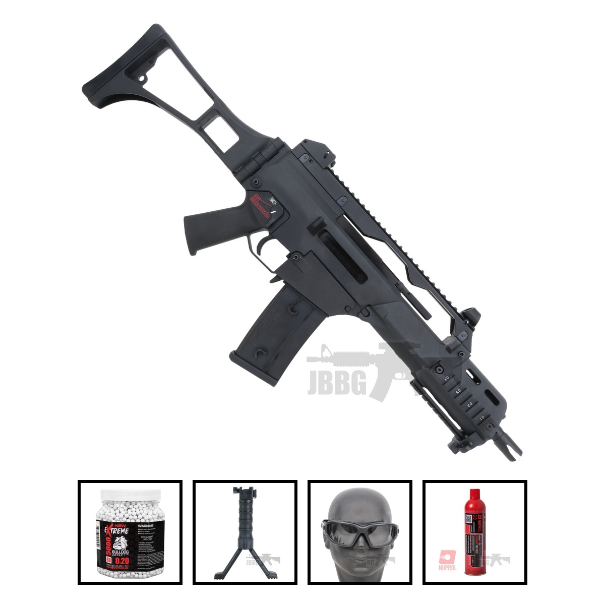 SR36C Dual Power GBB Line Airsoft Gun with Gas Mag Bundle Offer Set
