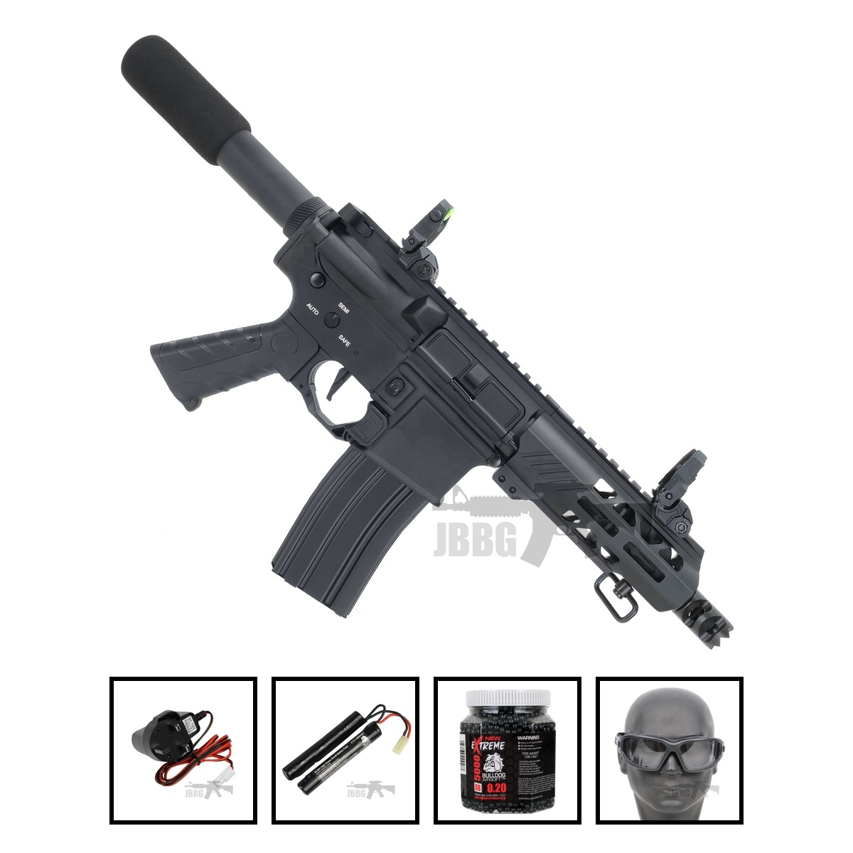 SRC Hawk-K Ace Line AEG Airsoft Gun with E-Trigger Bundle Offer Set