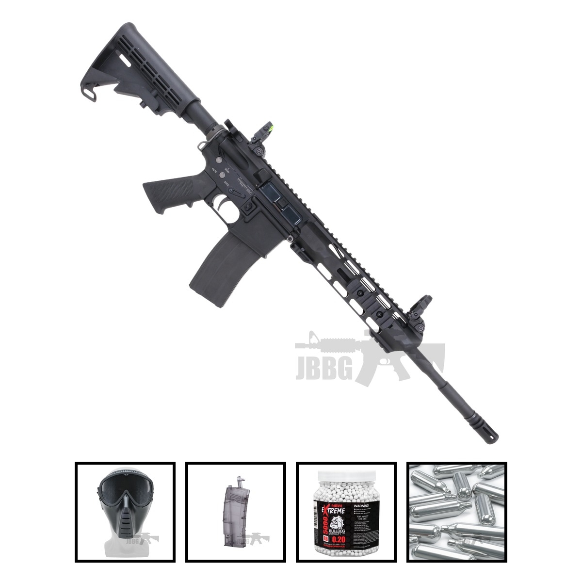 SRC ZAROS SR4 GBB LINE Dual Power Airsoft Gun with Co2 Mag Bundle Offer Set