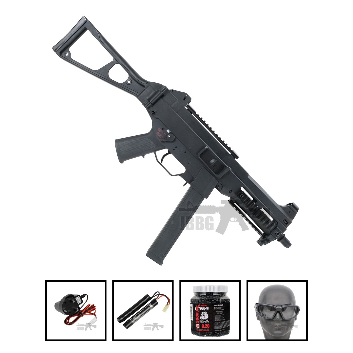 UMC AEG SMG Classic Army CA043P Airsoft Gun Bundle Offer Set