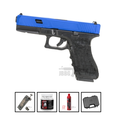 VG1B Sportline Gas Blowback Airsoft Pistol Blue with RTF Bundle Offer